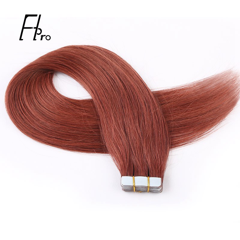 Premium Virgin Hair 33# Tape Hair Extensions Straight 18 inches